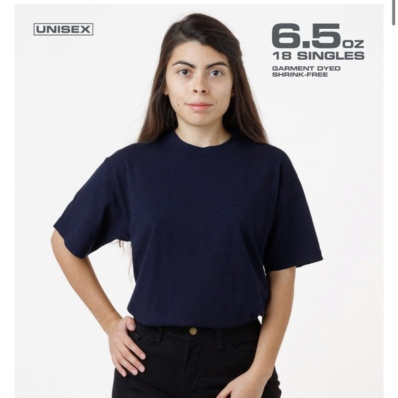 Los Angeles Apparel dark navy tee - Picture 1 of 6